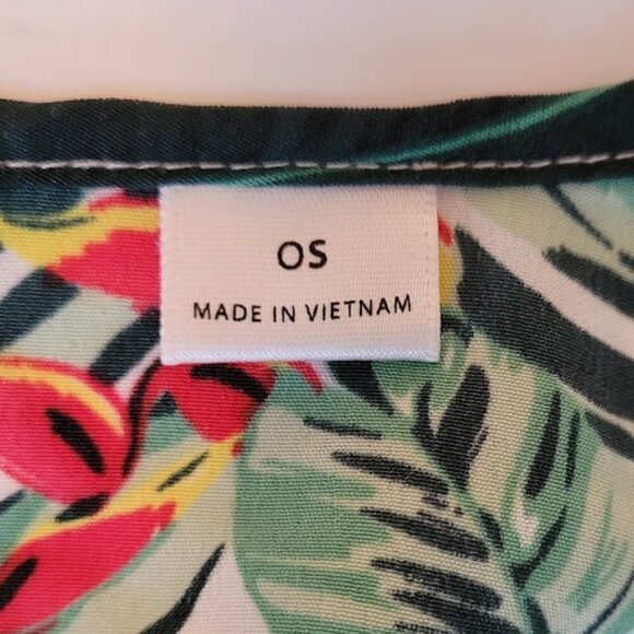 Rachel Zoe Tropical Print Maxi Kimono Swim Suit Beach Cover-Up Duster One Size - Picture 11 of 14